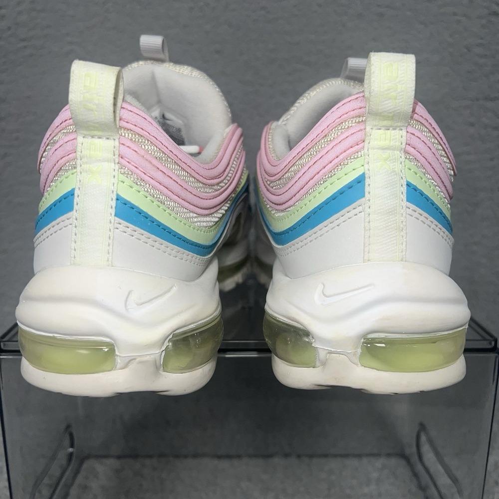 Nike Air Max 97 Easter Sneakers Women 9.5 Running Shoe White Volt Pink CW7017100 - Picture 4 of 7